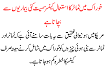 Tamator Ka Istimal Cancer Sameet Kaye Bimaryo Say Bachata Hai