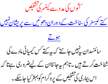Kutton Ki Madad Sa Cancer Ki Tashkhees