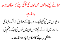 Kharate Lene Walo Me Khoon Ki Phatki Banne Ka Amkan Barh Jata Hai