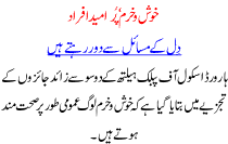 Khush Or Pur Umeed Afrad Dil K Msail Se Door Rehte Hai