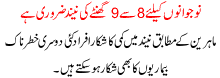 Eight To Nine Hour Sleep Is  Really Essential In Young Aged People