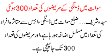 Sawat Me Dengue K Mareezo Ki Tadad  300 Ho Gaye