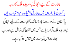 Bharat K Liay Inthai Psandeeda Mulk Ka Darja