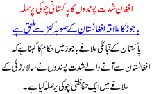 Afghaan Shiddat Psandon Ka Pakistani Choki Pr Hamla