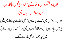 Dehshat Gardo Ka Thane Per Hamla 3 Police Ehalkar Sameet 8 Afrad Halak Bano