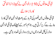 Qbaile Elaqo Me 19 Hazar Orto Ne Computerized Id Card Banwa Liye