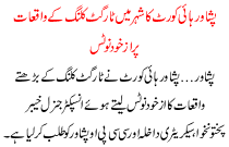 Peshawar High Court Takes Suo Moto Notice Over Target Killing In The City