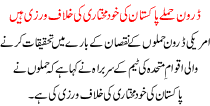 Daroon Hamle Pakistan Ki Khud Mukhtari Ki Khilaf Warzi Hai