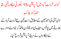 Kharota Baad Me Operation 15 Security Elelkar Zakhmi Koita