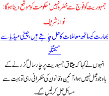 There Is No Thread To Democracy From Army More Time Must Be Given To Corrent Government Says Nawaz Sharif