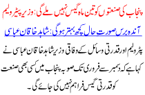 Punjab Will Not Get Gas Industries Three Months Wazeer E Petroliam