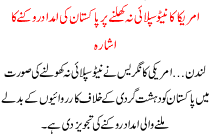 America Ka Nato Supply Na Khulne Per Pakistan Ki Imdad Rokne Ka Ishara