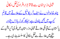 Displacement Of 70 Thousand People From North Waziristan