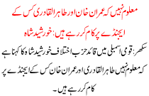 Imran Khan And Qadri Who Do Not Know The Agenda Of The Working