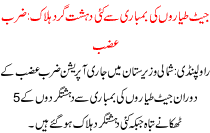 Many Militants Killed Through Jets Bombing Zarb E Azb