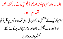 Clashes Between Police And Public Movement In Model Town Lahore