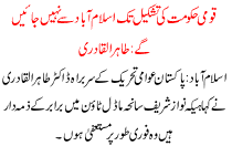 Will No Go  Until The Formation Of The National Government In Islamabad