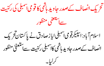 Pti President Javed Hashmi Resignation From The Membership Of The National Assembly