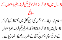 Foreign Debt  56 Dollar Million Loss In 8 Year Without Use