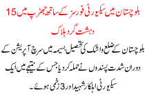 Balochistan Security Forces Killed 15 Terrorists In Clash