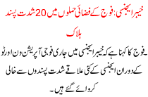 20 Militants Killed In Air Strikes Khyber Agency