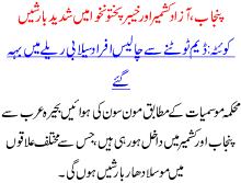 Punjab Azad Kashmir Or Khebar Pakhtoonkhwah Ma Barishain