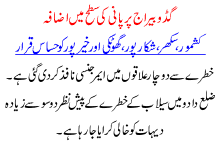 Gaddu Biraj Pr Pani Ki Satah Ma Izafa