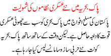 Pakistan Behria Ma Naye Askri Nizamon Ki Shamuliat