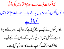 Muzaakrat Musbat Rhay Adam Itmaad Ma Kami I