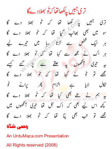 Urdu Sad Poem