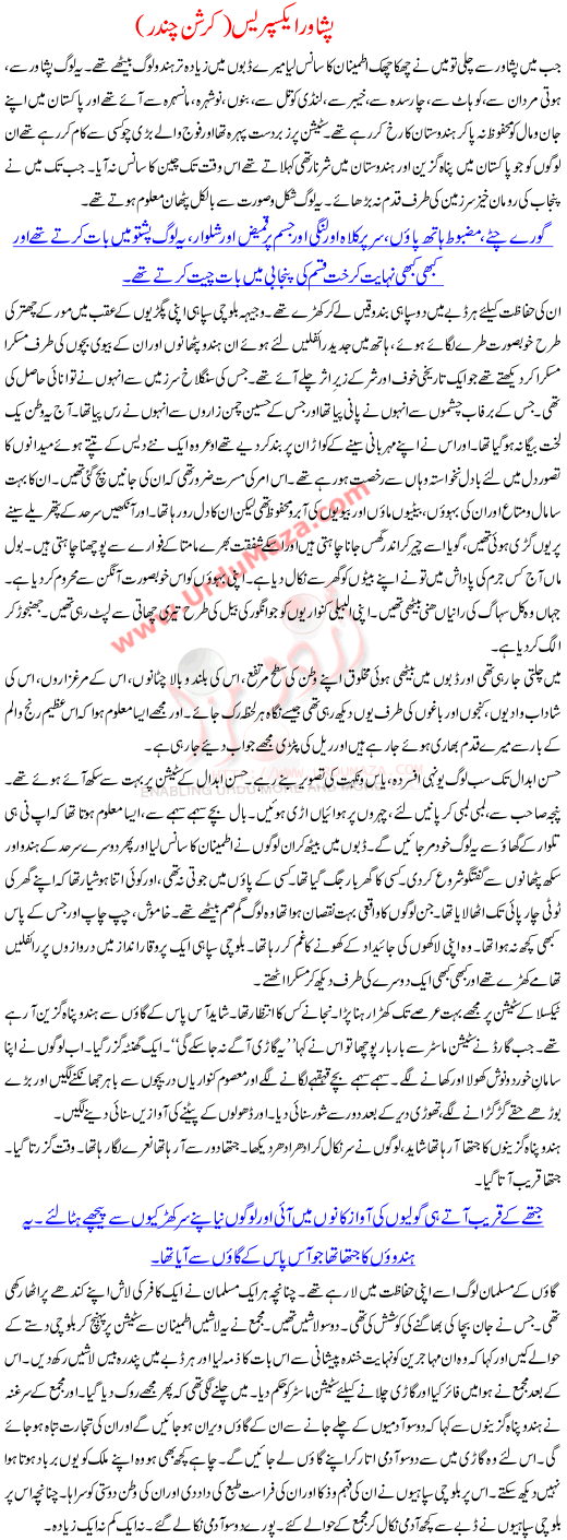 Peshawer Express By Krishan Chandar